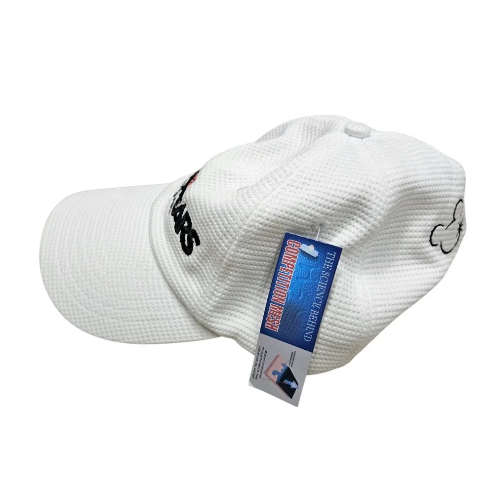 Disney VoluntEARS NWT White Baseball Cap‎ Competition Mesh Hat ABC ESPN